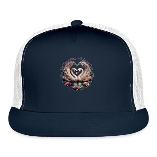 My Heart Swims Only for You Swan Heart T-Shirt - Trucker Hat