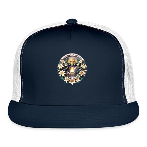 Easter The Tomb Is Empty T Shirt, Christian Gift - Trucker Hat