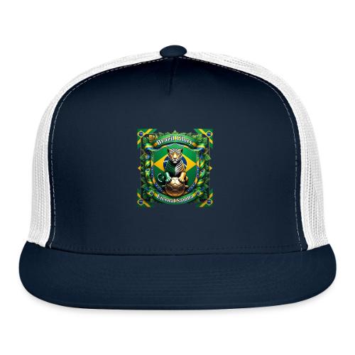 Brazil Jaguar Glory T-Shirt, Flag Pride Badge Gift - Trucker Hat