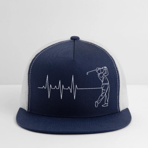 Golf Heartbeat EKG Minimalist Swing Art - Trucker Hat