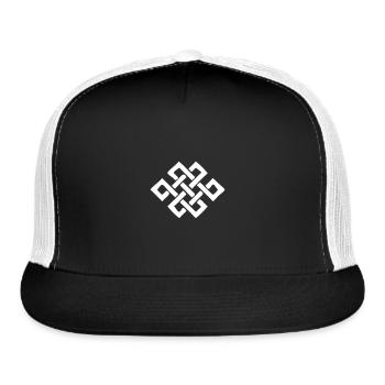 Intricate Line Pattern - Trucker Hat - black/white - Front