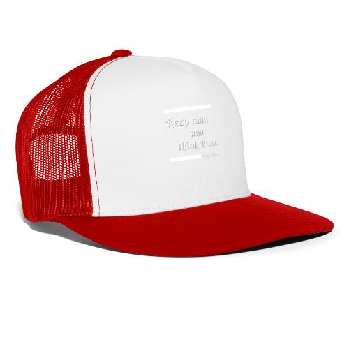 KEEP CALM AND THINK PROM WHITE - Trucker Cap