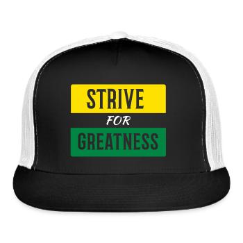 Strive for greatness - Trucker Hat - black/white - Front