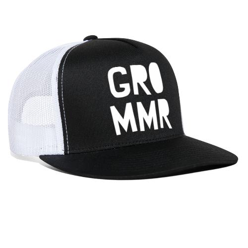 Stylized Grommr Name (White) - Trucker Cap
