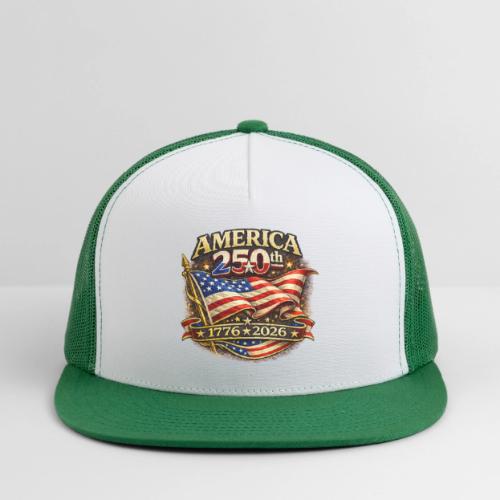 American Flag 250th Anniversary Design | USA - Trucker Hat