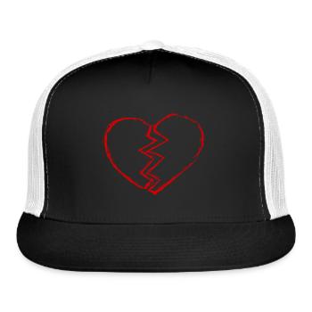 broken heart - Trucker Hat - black/white - Front