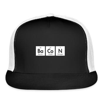 The Elements Of Bacon - Trucker Hat - black/white - Front
