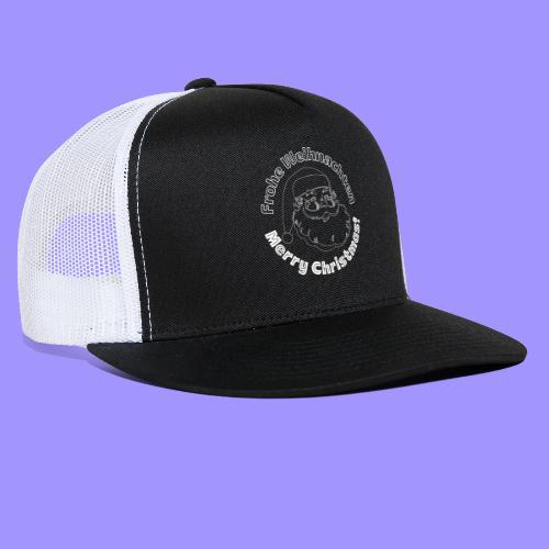 Frohe Weihnachten Merry Christmas Santa Line Art - Trucker Hat