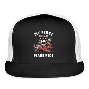 My First Plane Ride My First Airplane Ride Men - Trucker Hat - black/white - Front
