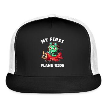 My First Plane Ride My First Airplane Ride Men - Trucker Hat - black/white - Front