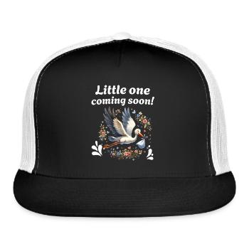 Expectant Mother Stork Brings The Beautiful News - Trucker Hat - black/white - Front