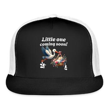 Expectant Mother Stork Brings The Beautiful News - Trucker Hat - black/white - Front