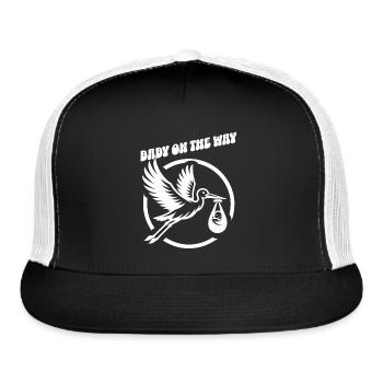 Expectant Mother Stork Brings The Beautiful News - Trucker Hat - black/white - Front
