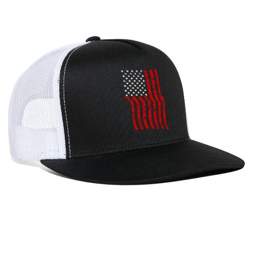 Vintage Waving USA Flag Patriotic T-Shirts Design - Trucker Cap