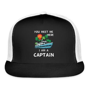 Captain Boat yacht - Trucker Hat - black/white - Front
