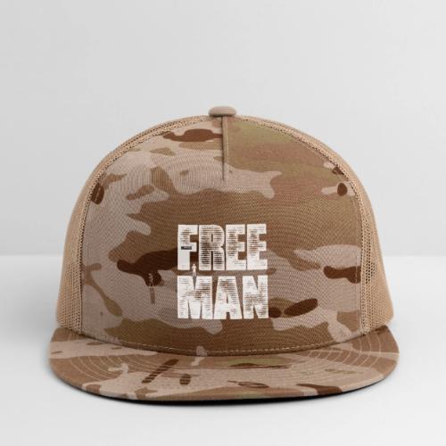 FREE MAN - White Graphic - Trucker Hat