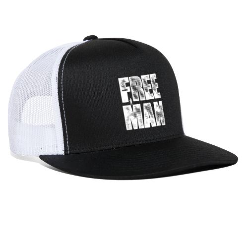 FREE MAN - White Graphic - Trucker Hat