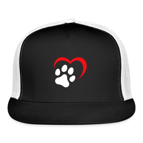 Heart and Paw Print - Trucker Hat