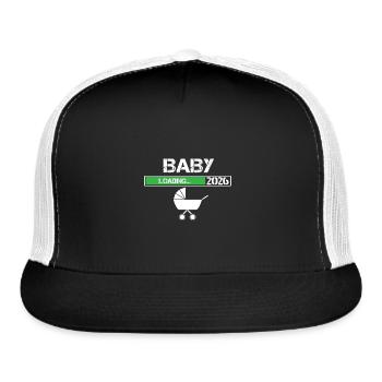 Baby Loading 2026 Expecting New Arrival - Trucker Hat - black/white - Front