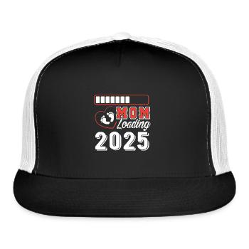 Expectant Mother 2025, Baby Loading 2025 - Trucker Hat - black/white - Front