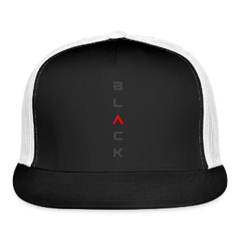 Black - Trucker Hat - black/white - Front