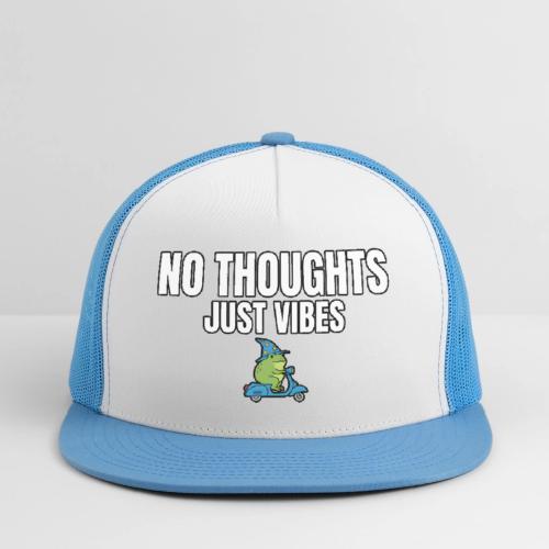 No Thoughts Just Vibes Funny Frog Shirt - Trucker Hat