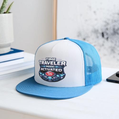 Time Traveler Mode – Futuristic Neon Sci-Fi Tee - Trucker Hat