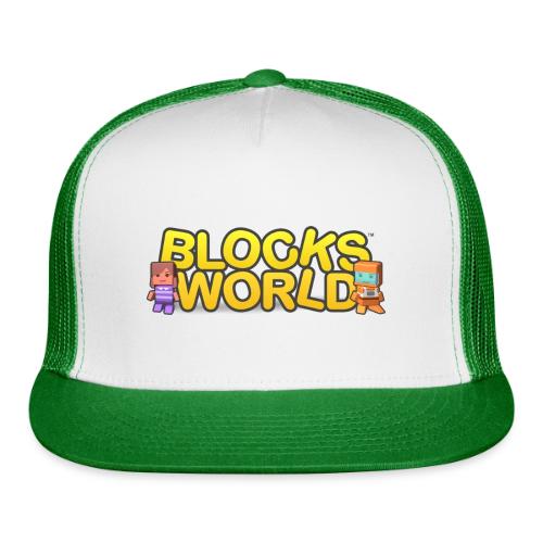 Blocksworld: Logo with Characters - Trucker Hat
