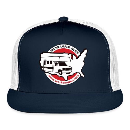 Workamper News Official Logo with Website URL - Trucker Hat