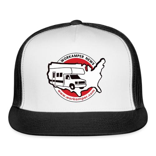 Workamper News Official Logo with Website URL - Trucker Hat
