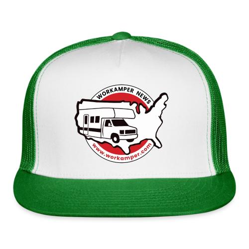 Workamper News Official Logo with Website URL - Trucker Hat
