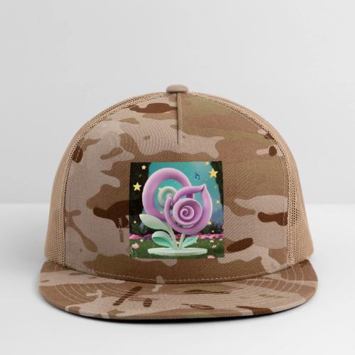 Lila Bloom | Double Floral Eco-Inspired Art - Trucker Hat