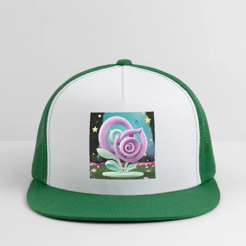 Lila Bloom | Double Floral Eco-Inspired Art - Trucker Hat