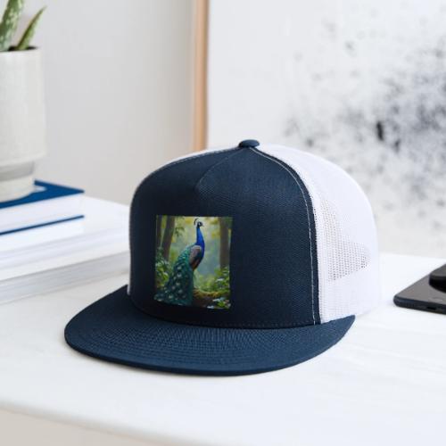 Majestic Peacock in Enchanted Forest - Trucker Hat
