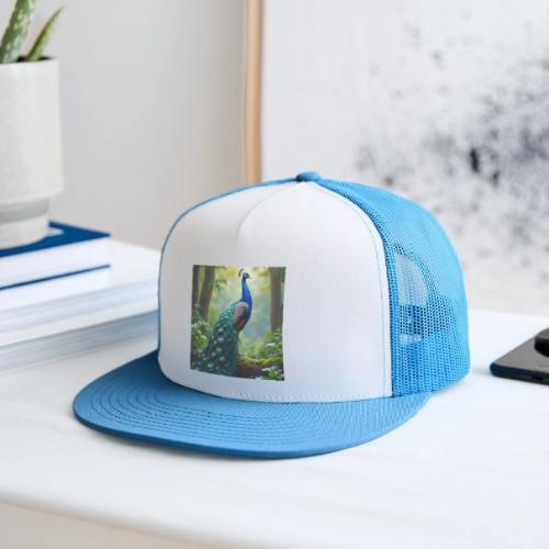 Majestic Peacock in Enchanted Forest - Trucker Hat