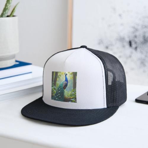Majestic Peacock in Enchanted Forest - Trucker Hat