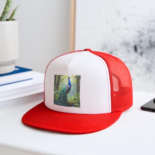 Majestic Peacock in Enchanted Forest - Trucker Hat
