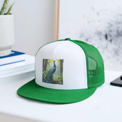 Majestic Peacock in Enchanted Forest - Trucker Hat