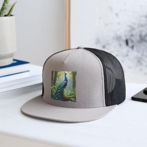 Majestic Peacock in Enchanted Forest - Trucker Hat