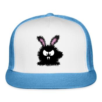 Grumpy Bunny doesn't carrot all! - Trucker Hat - white/blue - Front