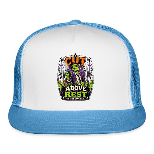 Cut Above The Rest Zombie Pocket Knife Halloween - Trucker Hat