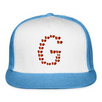 G butterfly - Trucker Hat - white/blue - Front
