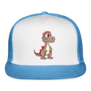Playful Prehistoric Buddy - Trucker Hat - white/blue - Front