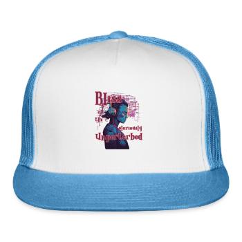 bliss of the - Trucker Hat - white/blue - Front