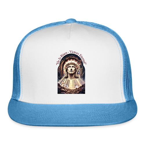 Easter He Is Risen Face of Christ T Shirt, Gift - Trucker Hat