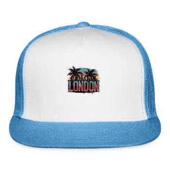 london - Trucker Hat - white/blue - Front
