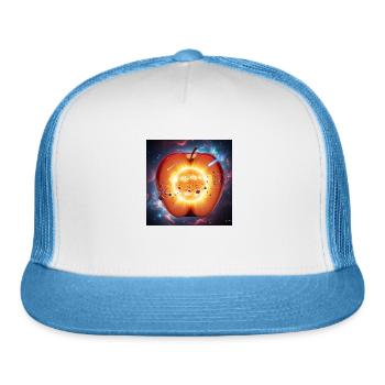 Cosmic Core Apple - Trucker Hat - white/blue - Front