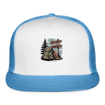Get Lost to Find Yourself - Outdoor-Motiv - Trucker Hat - white/blue - Front