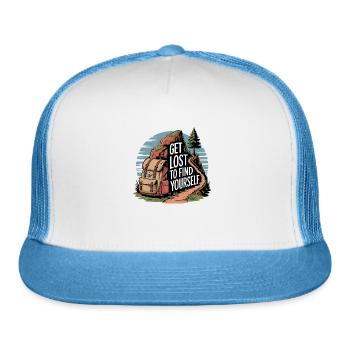 Get Lost to Find Yourself - Outdoor-Motiv - Trucker Hat - white/blue - Front