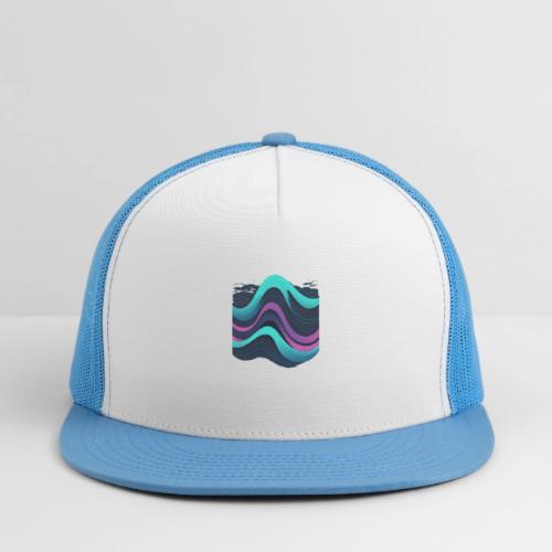 Abstract Wavy Ocean Pattern - Trucker Hat